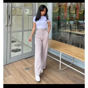 Celana Cozie Premium Bahan Kenit Japan Line Celana Panjang Kulot Cozie