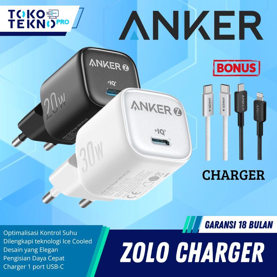 Jual Anker Zolo GaN 30W 20W Adaptor Kepala Charger iPhone / Samsung ...