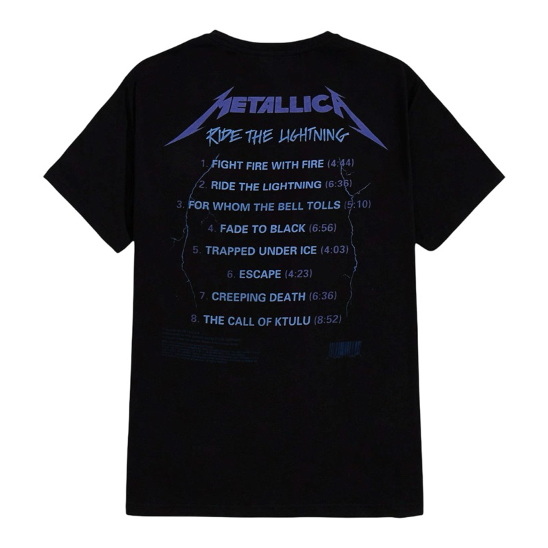 Jual T-SHIRT / KAOS BAND OFFICIAL METALLICA - RIDE THE LIGHTNING TRACKS ...