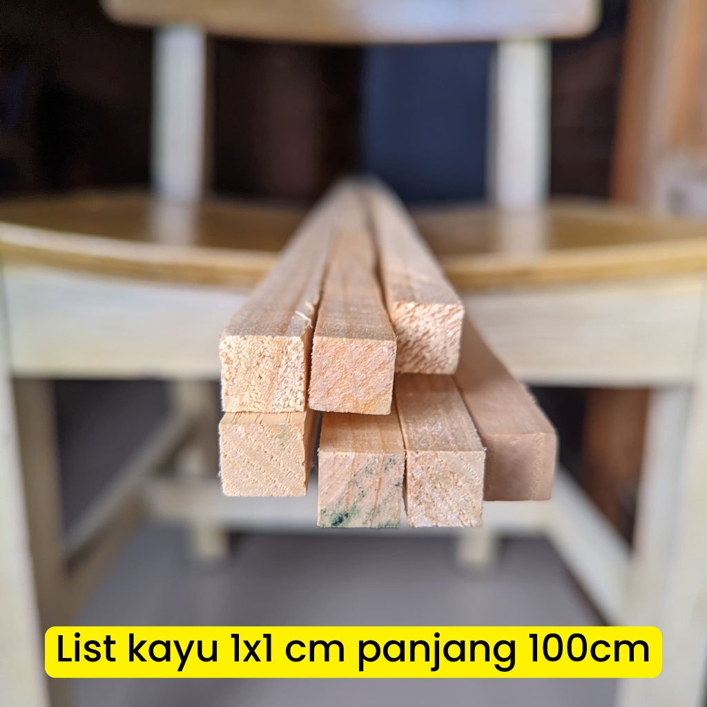 Jual Balok kayu 1x1cm panjang 100cm list/stick | Shopee Indonesia