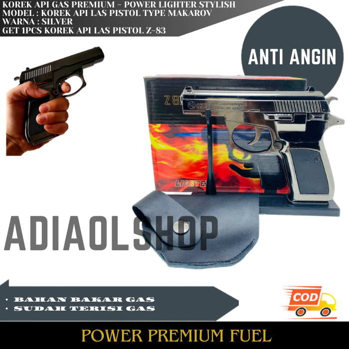 Jual Korek Api Antik Model Pistol Z83 Makarov + Sarung + Stand Pajangan ...