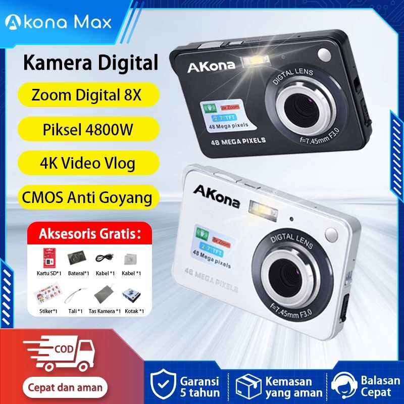 Akona Kamera Digital Mini 48MP 8X Zoom: Solusi Fotografi Profesional di Genggaman Anda