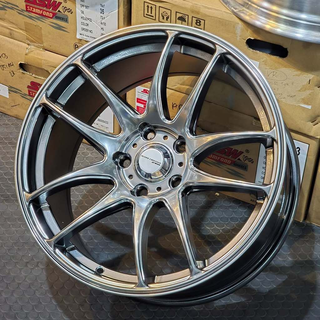 Jual Velg Work Kiwami Ring 18 Lebar 8,5 ET 35 PCD 5x114 Warna Hyper ...