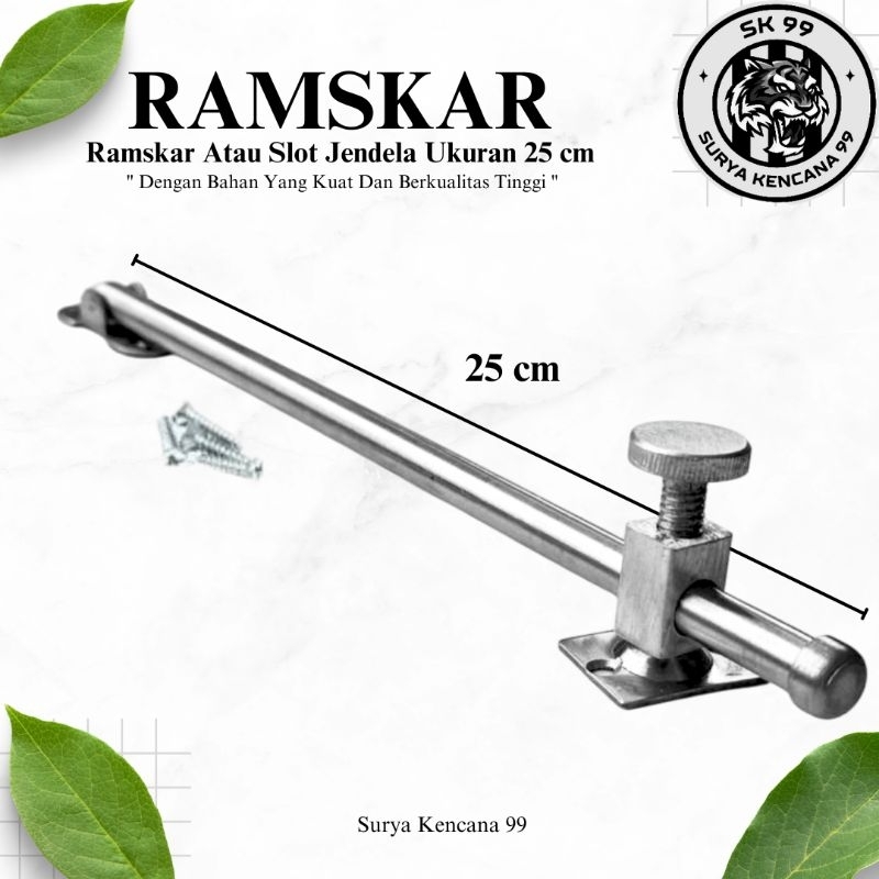 Jual Ramskar Jendela 25Cm / Slot Jendela Stainless Asli | Shopee Indonesia