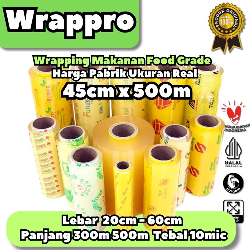 Jual Plastik Wrapping Pembungkus Makanan 45x500 / Food Grade Wrap ...