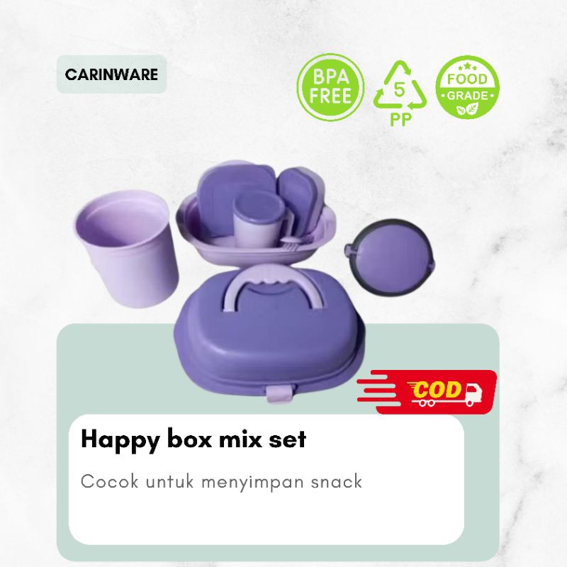 Jual Carinware mix happy box set + canister 1Pcs Paket combo | Shopee ...