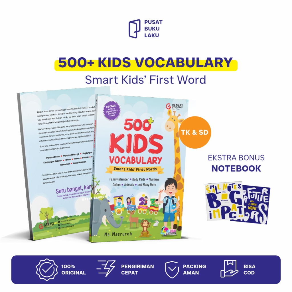Jual BUKU BAHASA INGGRIS ANAK - 500+ VOCABULARY SMART KIDS' FIRST WORDS ...