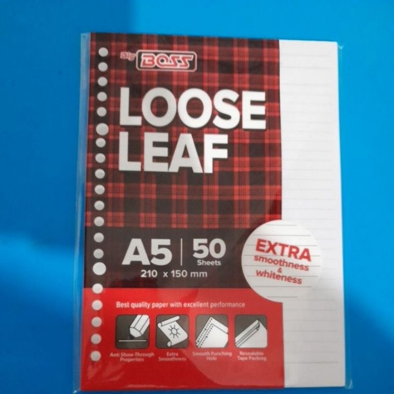 Jual isi binder bergaris merk big boss ukuran A5 50 lbr | Shopee Indonesia