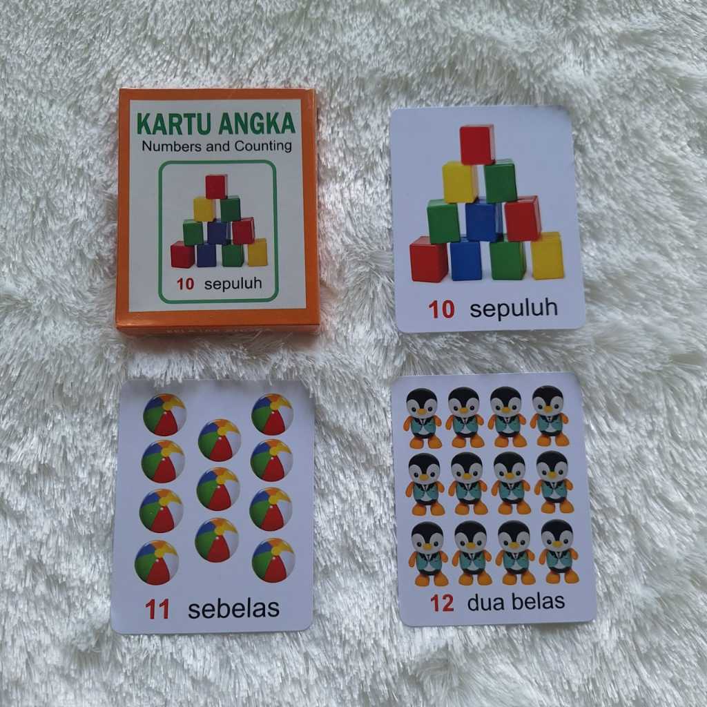 Jual Mainan Edukatif Kartu Pintar Angka Numbers And Counting Flash Card ...