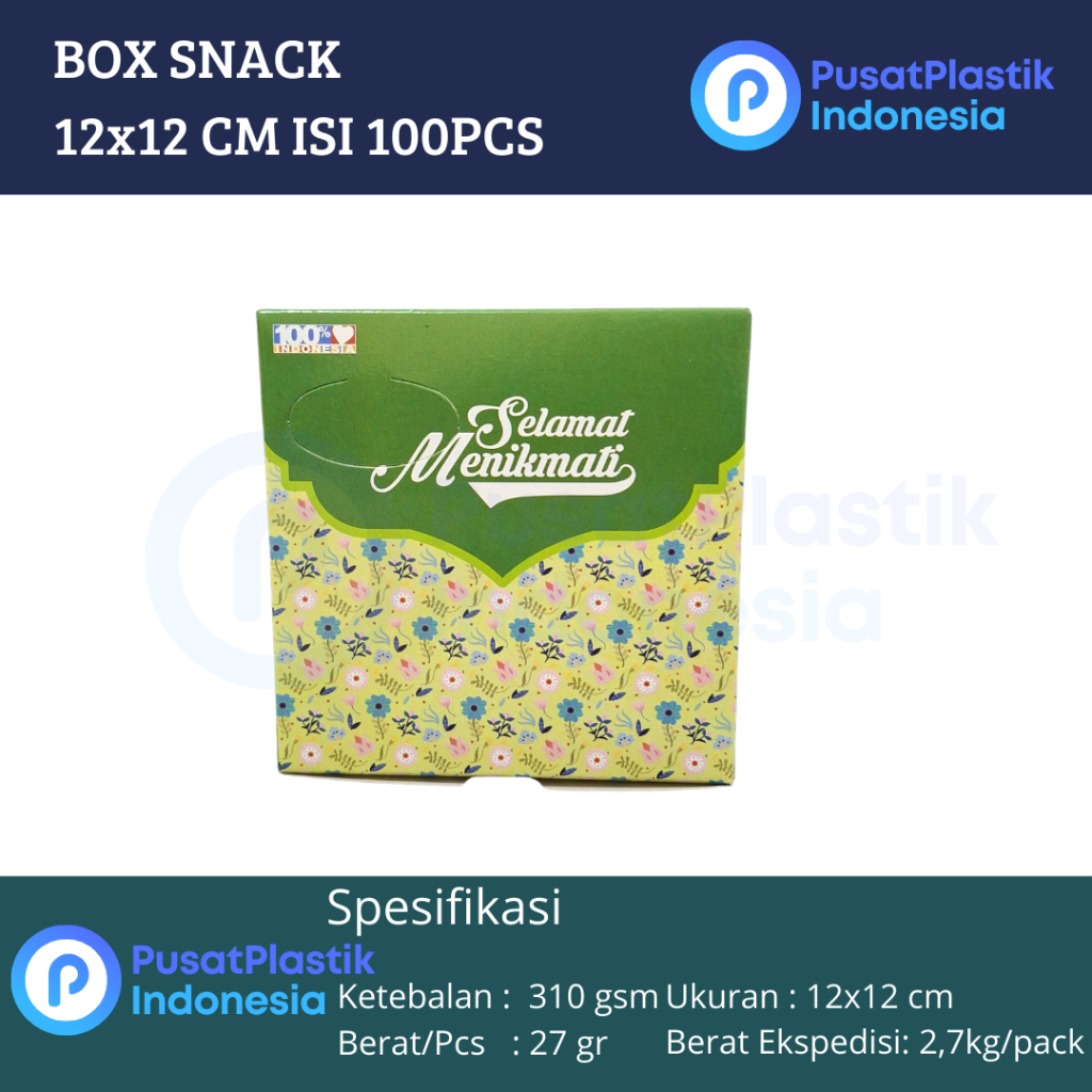 Jual Box Snack 12x12 Dus Kotak Kue Roti Motif Young Uk 12 x 12 | Shopee ...