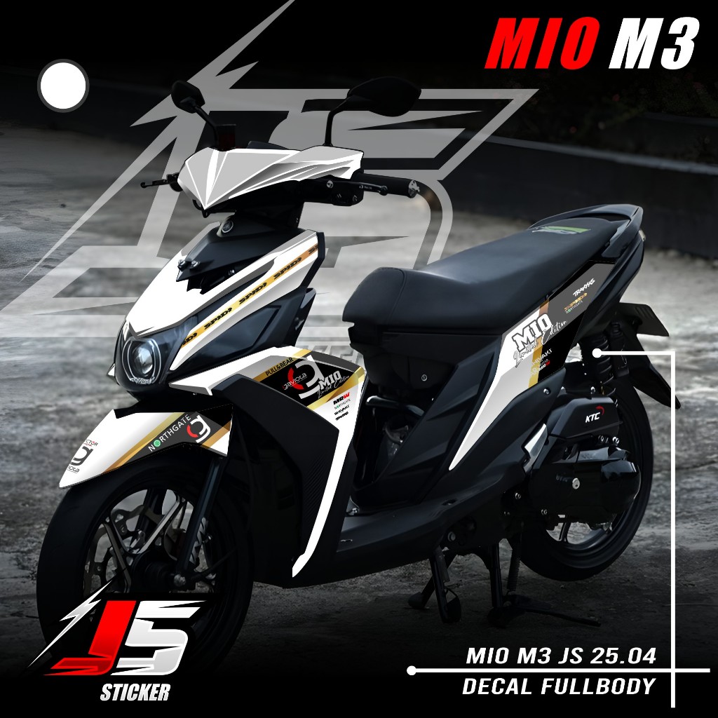 Jual (COD) Decal Stiker Skotlet Variasi Motor Yamaha MIO M3 Fi 125i ...