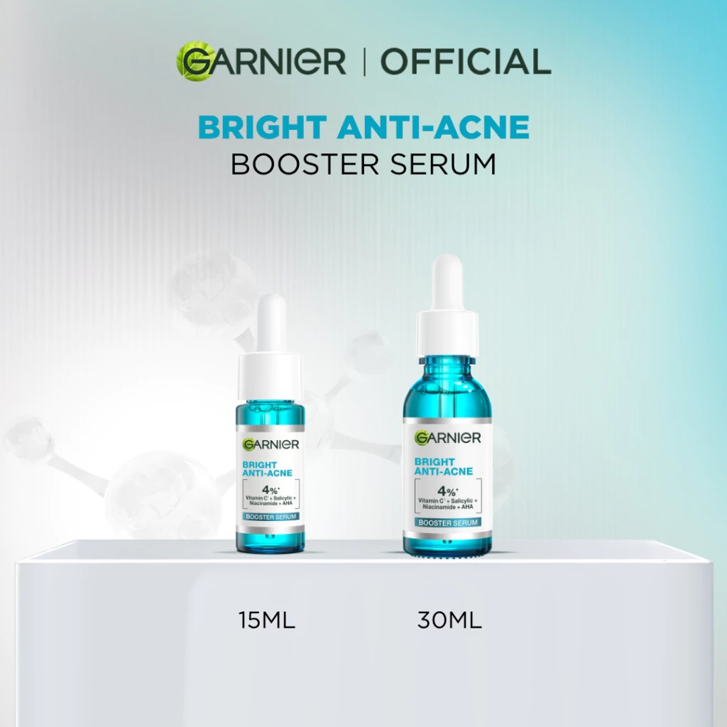 Pratinjau Garnier Bright Complete Anti Acne Booster Serum - 15/30 ml (Serum Mencerahkan dan Anti Jerawat dengan Salicylic Acid dan Vitamin C)