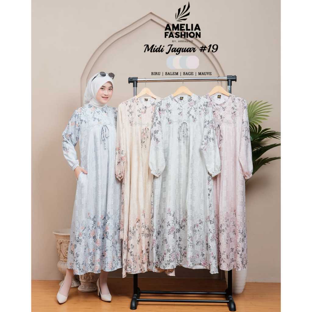 Jual MIDI DRESS JAGUAR BY AMELIA, MIDI LARISA JAGUAR BY AMELIA FASHION , MIDI  DRESS | Shopee Indonesia