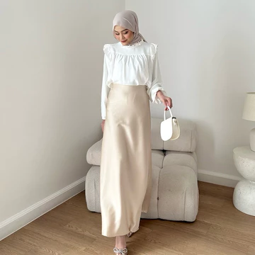 Dezhaf Kiana Satin Skirt Rok Satin A Line