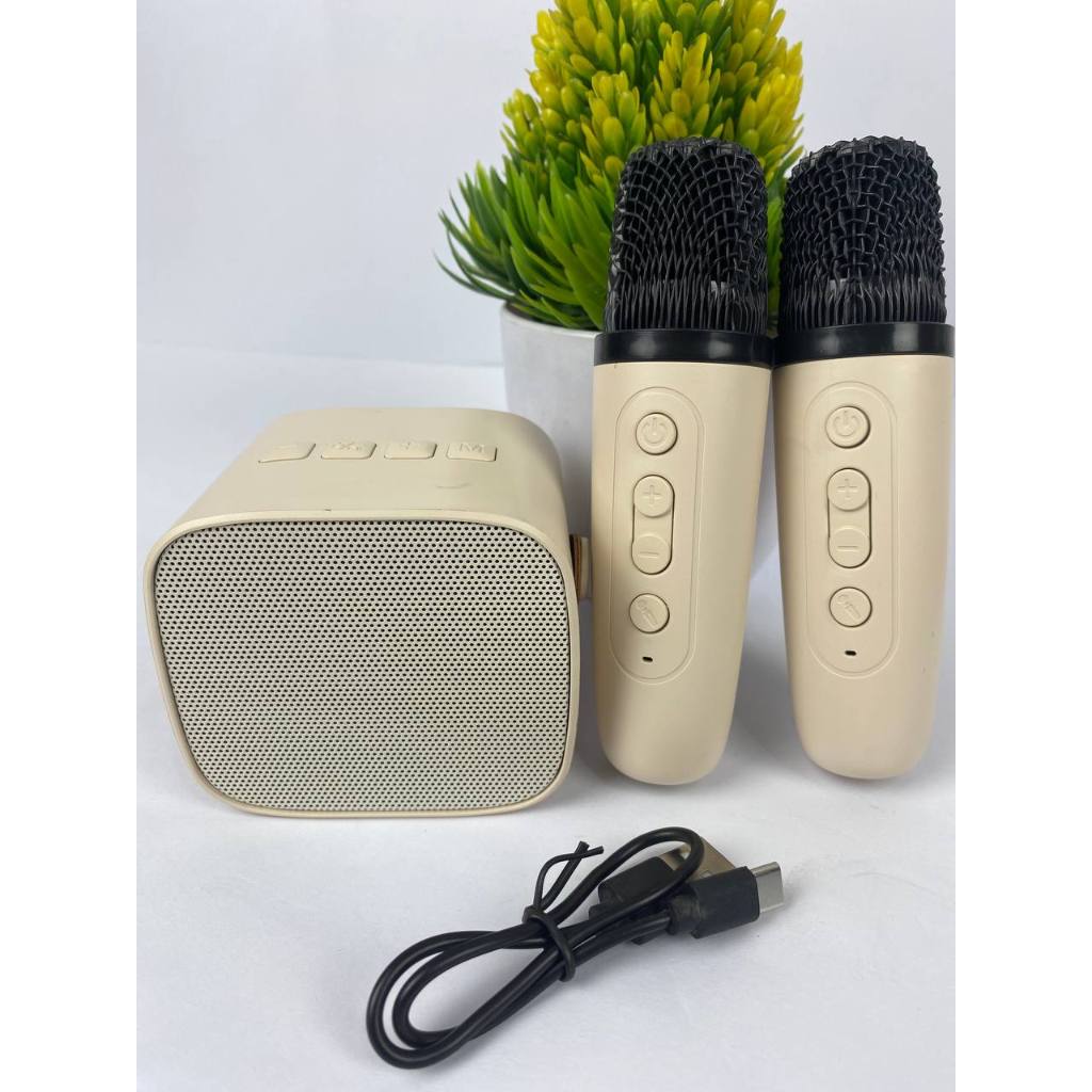 Jual K1 MINI SPEAKER BLUETOOTH KARAOKE 2 MIC SET BLUETOOTH WIRELESS ...
