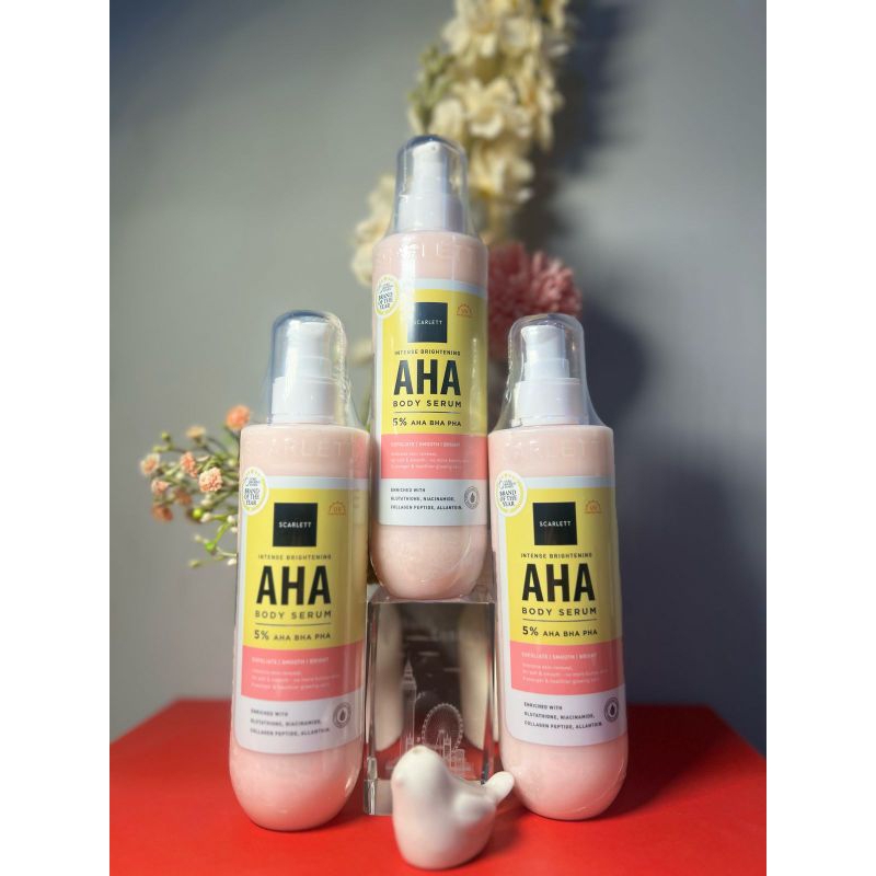 Jual Scarlett whitening intense Brightening AHA Body serum 5% AHA BHA ...