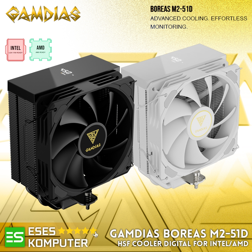Ventilateur processeur Gamdias Boreas M2-51D (Blanc) à prix bas