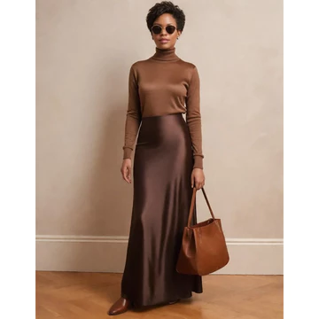 Mine Rok Satin Silk Premium Rok Duyung Satin Maxi Skirt