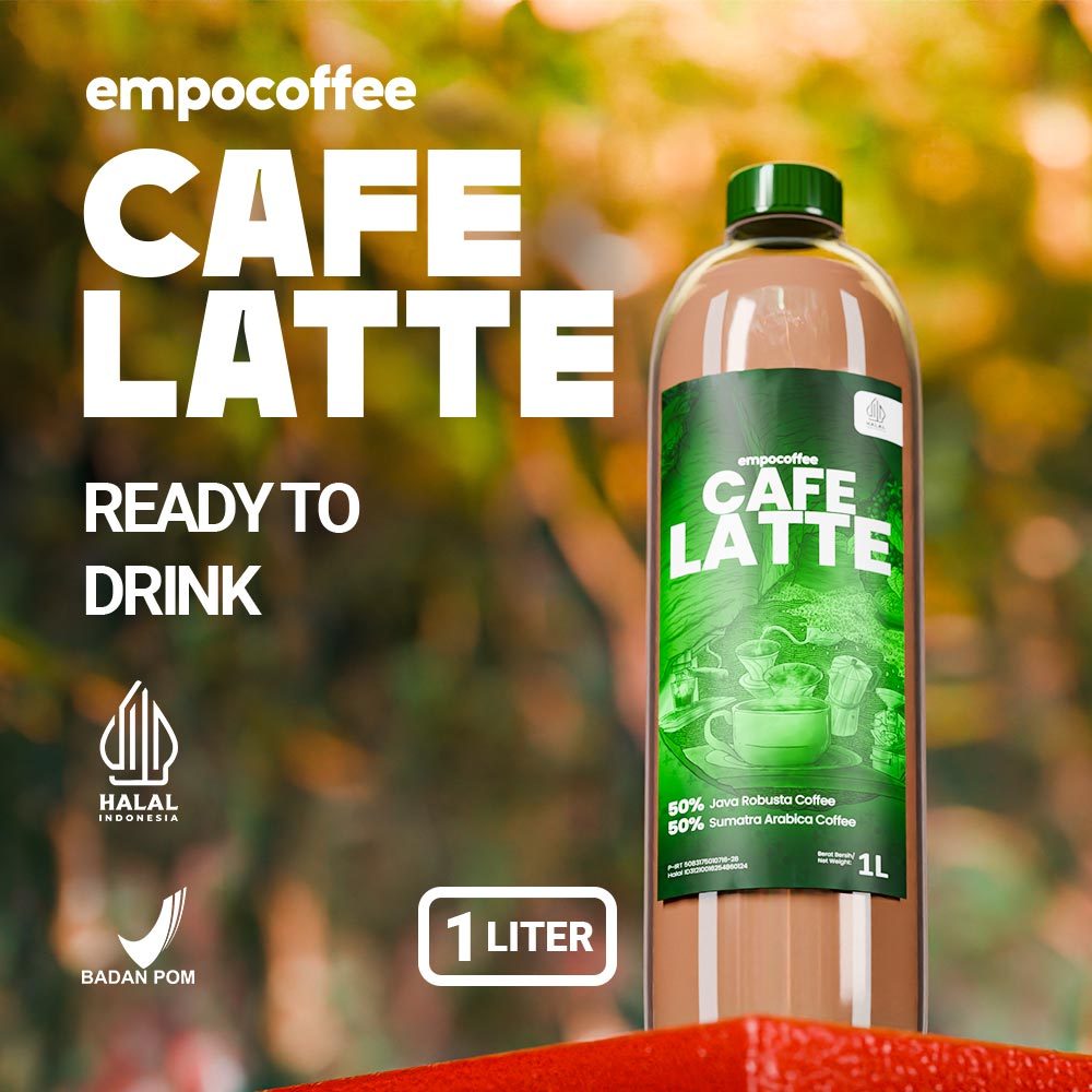 Jual Coffee Cafe Latte 1 Liter Minuman Kopi Kekinian Kemasan Botol Siap ...