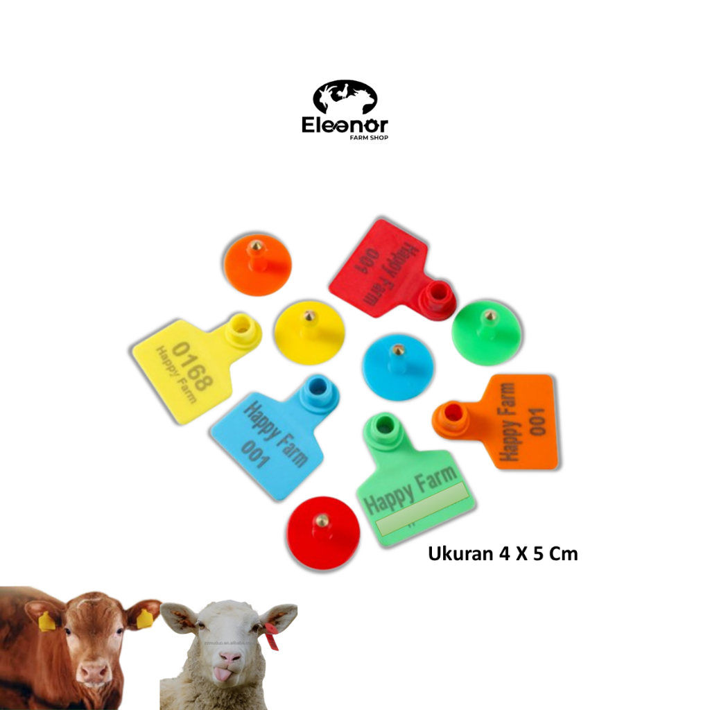 Jual Eleanor Farm Eartag Kambing Custom Nama Logo & Nomor Anting Ternak ...