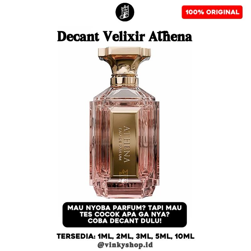 Jual Decant Parfum Velixir Athena EDP for Woman 1ml 2ml 3ml 5ml 10ml ...