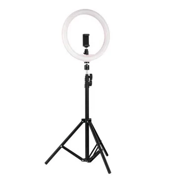 TaffSTUDIO QX 260 Lampu Halo Ring Light 120 LED Dimmable 10 Inch With Tripod