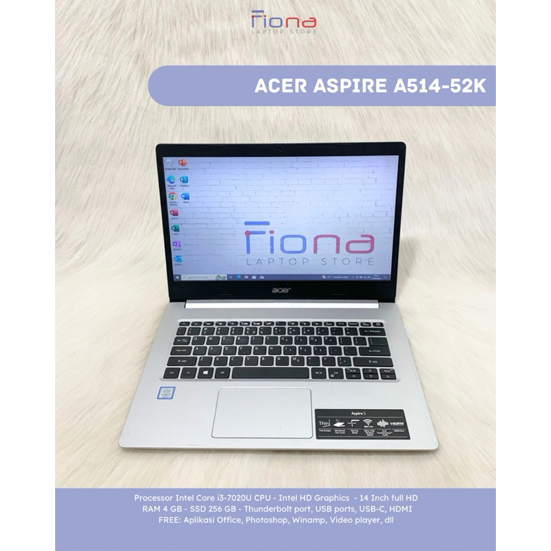 Jual Laptop ACER ASPIRE A514-52K Intel Core i3 Gen 7th Ram 8Gb Ssd ...