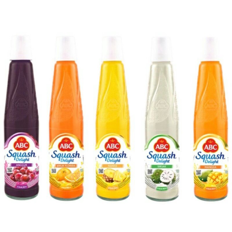 Jual Sirup ABC Squash Delight 450ml - Rasa Jeruk, Leci, Mangga, Nanas ...