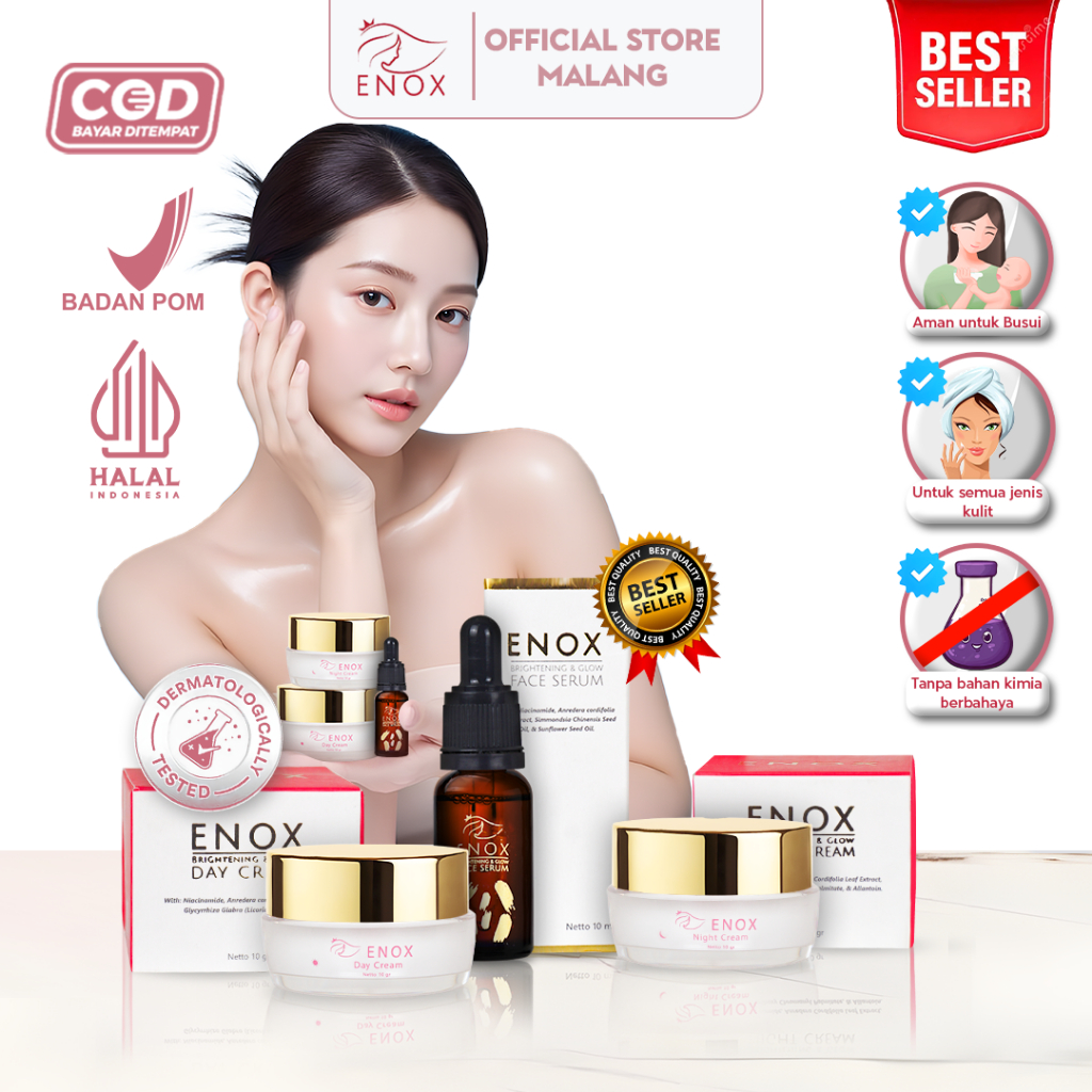 Jual [BEST SELLER] ENOX - Paket Skincare Enox Satu Set Anti Aging dan ...