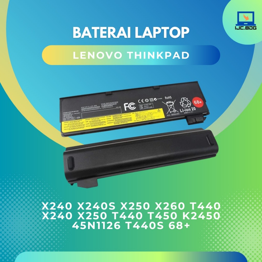 Jual (COD) Baterai Lenovo Thinkpad X240 X250 X260 X270 T440 T440S T450 ...