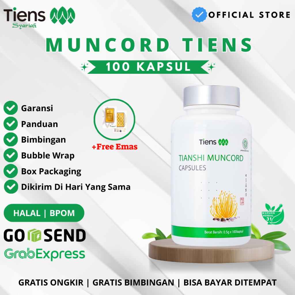 Jual TIENS Muncord Cordyceps 1 Botol Segel Isi 100 Kapsul Original 100% ...