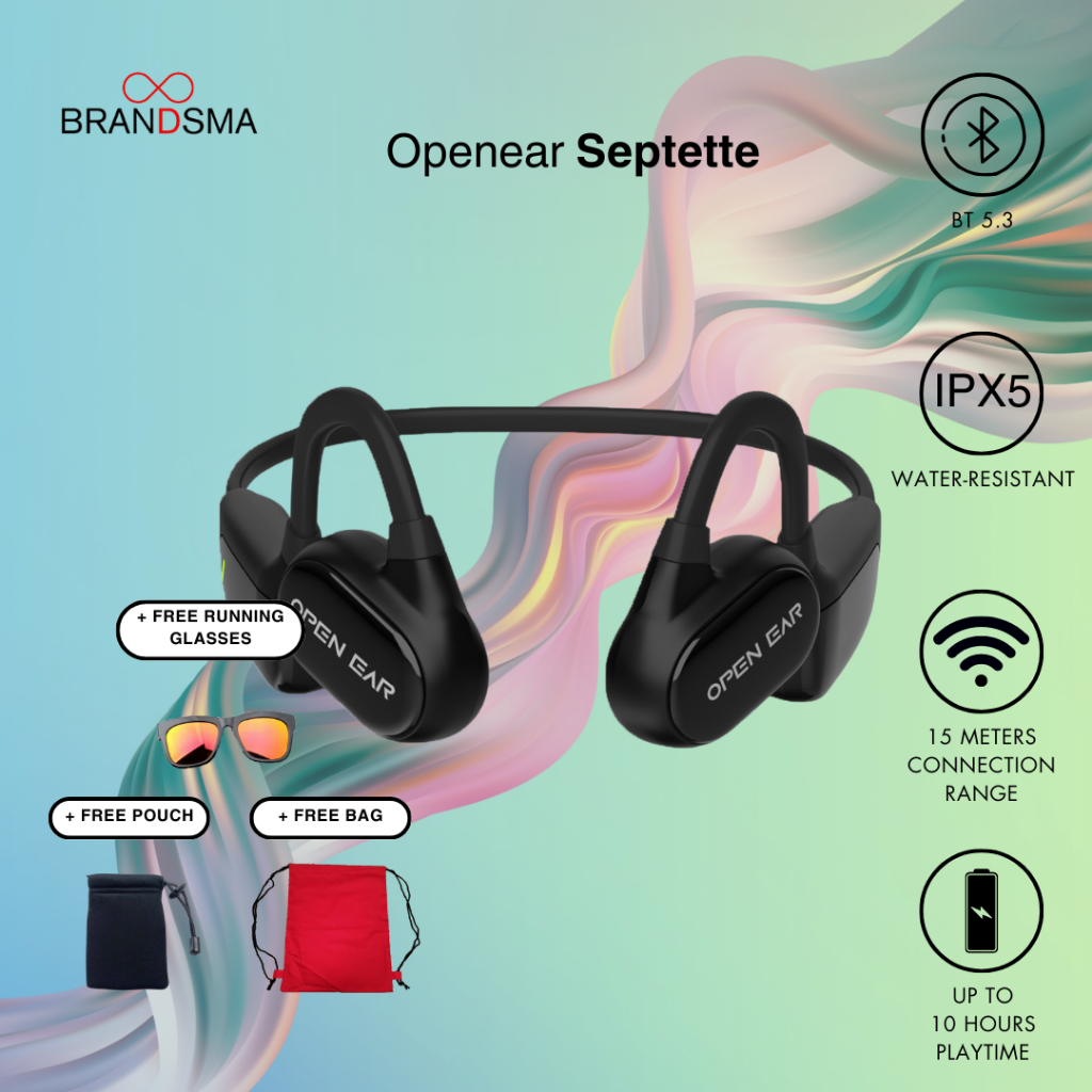 Jual Air Conduction BRANDSMA Openear Septette Earphone Bluetooth ...