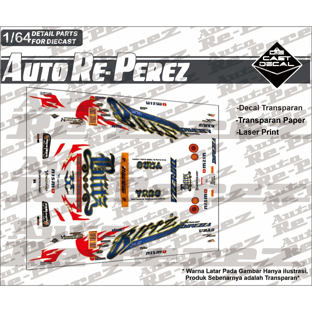 Jual [TRANSPARAN] DECAL HOTWHEELS AUTOREPEREZ - LIVERY NISSAN SKYLINE ...