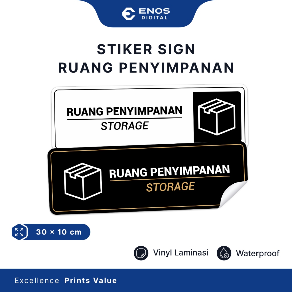 Jual Stiker Ruang Penyimpanan Storage Room Laminasi Anti Air Stiker ...