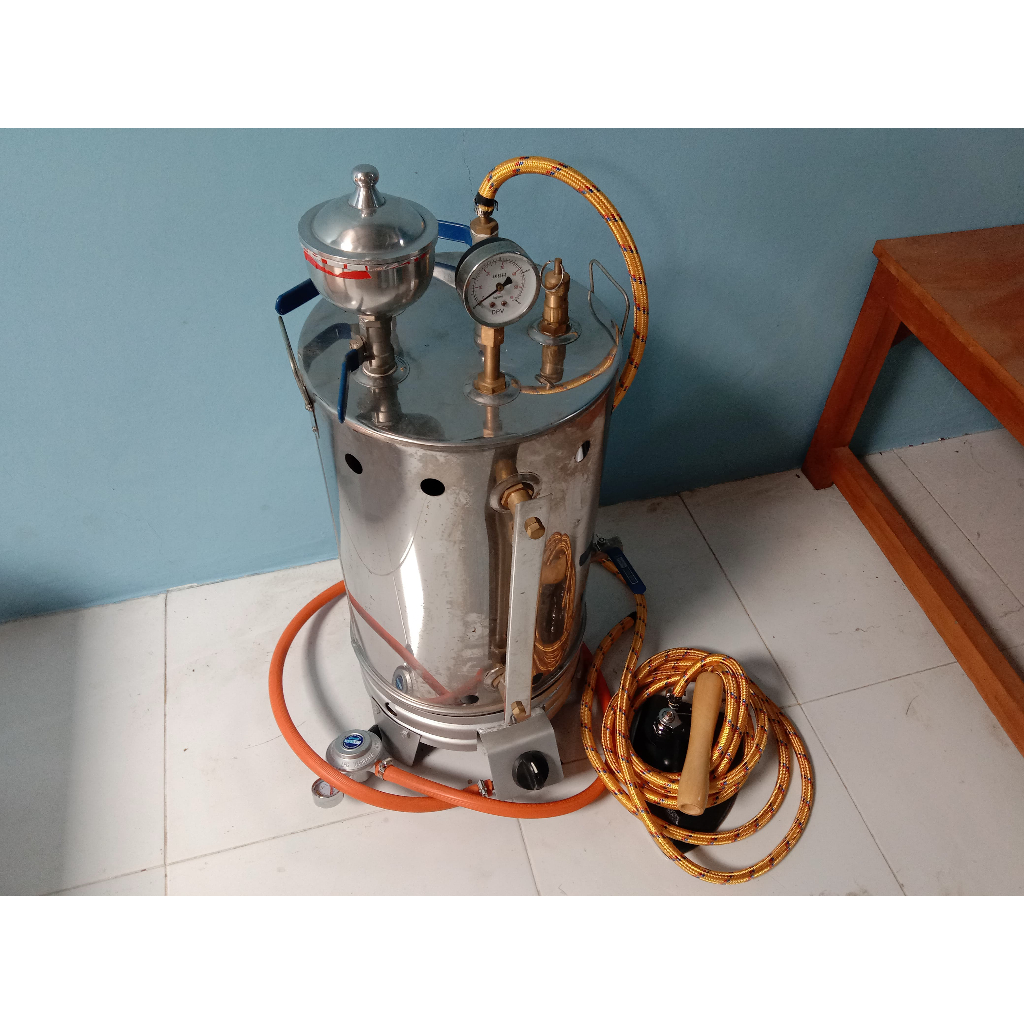 Jual (BISA COD) PROMOO BESARR SETRIKA UAP GAS BOILER LAUNDRY 10 LITER ...