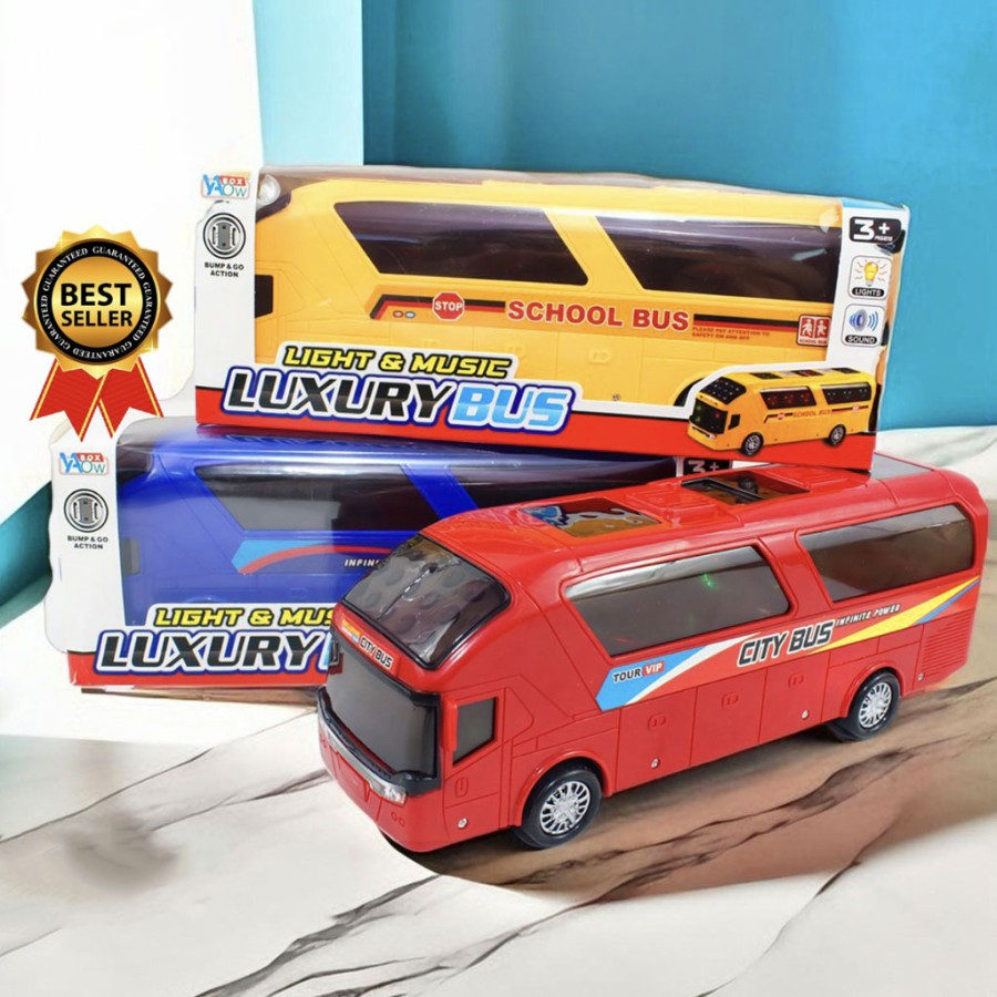 Jual MAINAN MOBIL BUS KOTA & BUS SEKOLAH BUMP AND GO MENYALA BERMUSIK ...