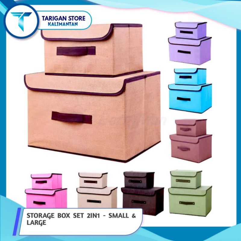 Jual STORAGE BOX SET 2IN1 - SMALL & LARGE | Shopee Indonesia