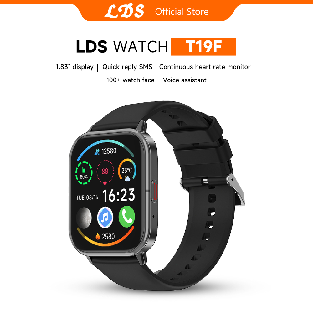 LDS T19F Smartwatch Jam Tangan Couple Sport Anti Air Watch Tipis Simple  Bluetooth Call Jam Tangan Pria Wanita Mendukung hp Whatsapp Mengingatkan