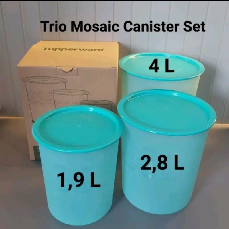 Jual Tupperware Trio Mosaic Canister | Shopee Indonesia
