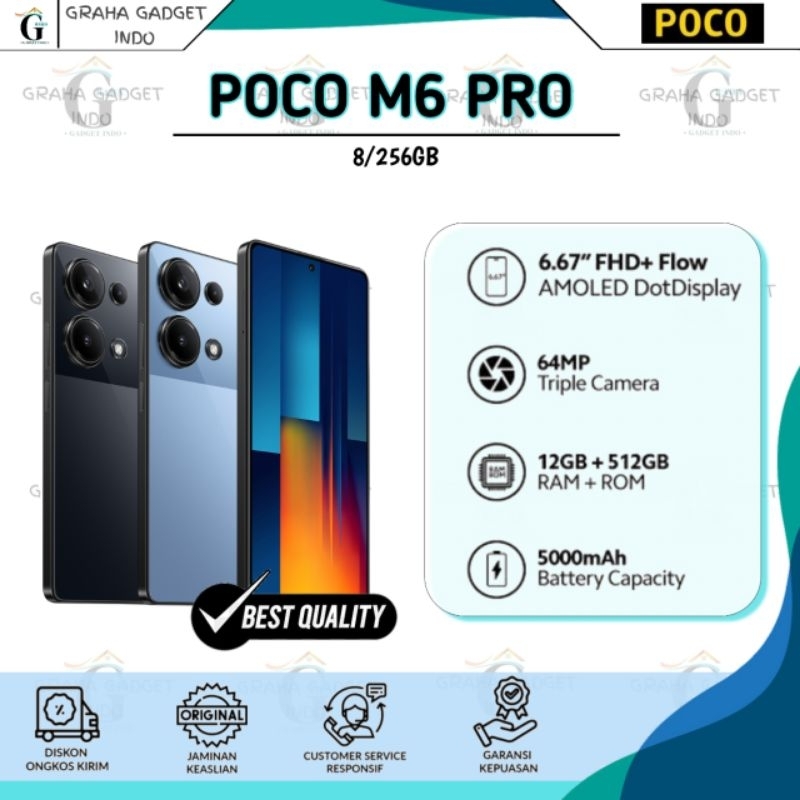 Jual POCO M6PRO (8/256GB) GARANSI RESMI 100% ORIGINAL GARANSI RESMI ...