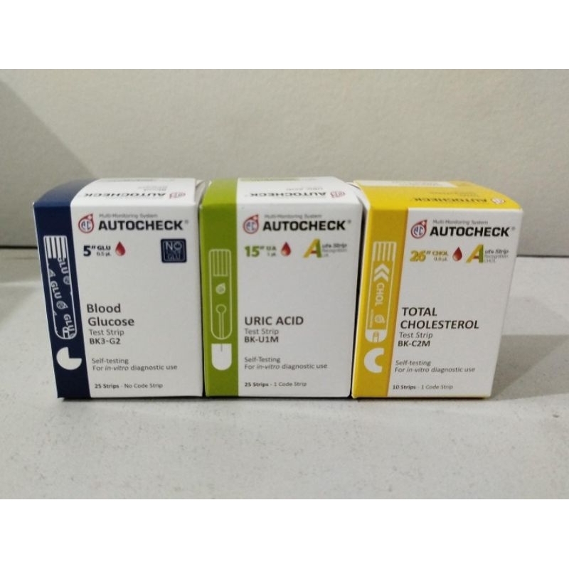 Jual Autocheck Blood Glucose uric acid Cholesterol Cholestrol auto ...
