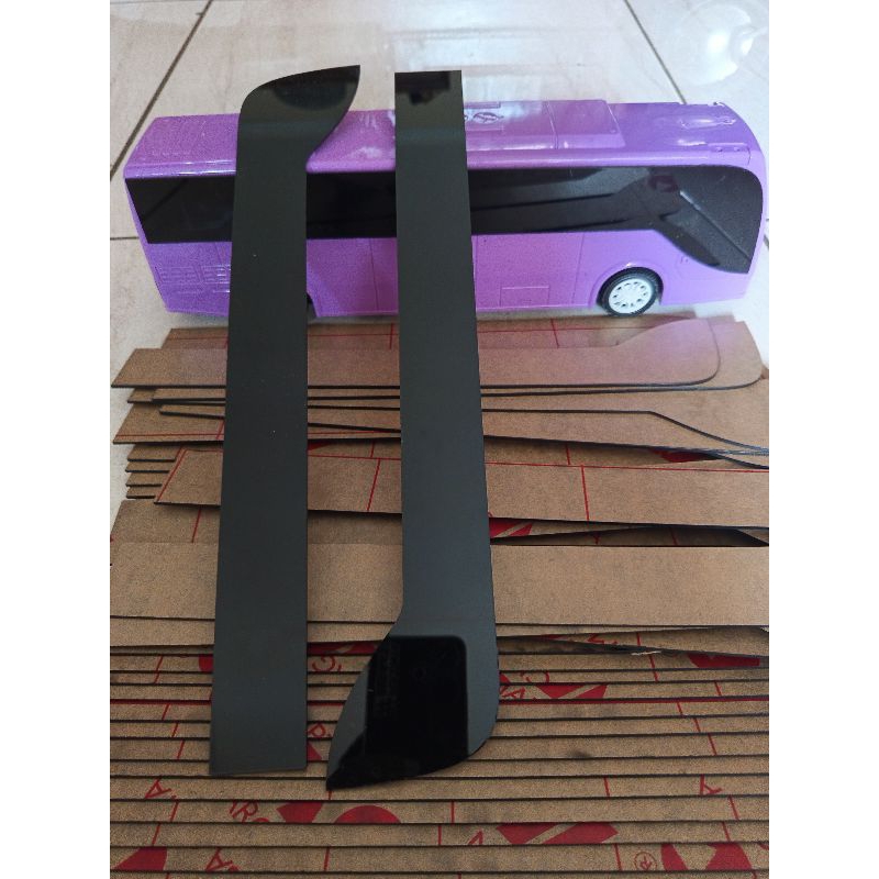 Jual kaca samping miniatur bus plastik RKC sepasang bahan akrilik ...