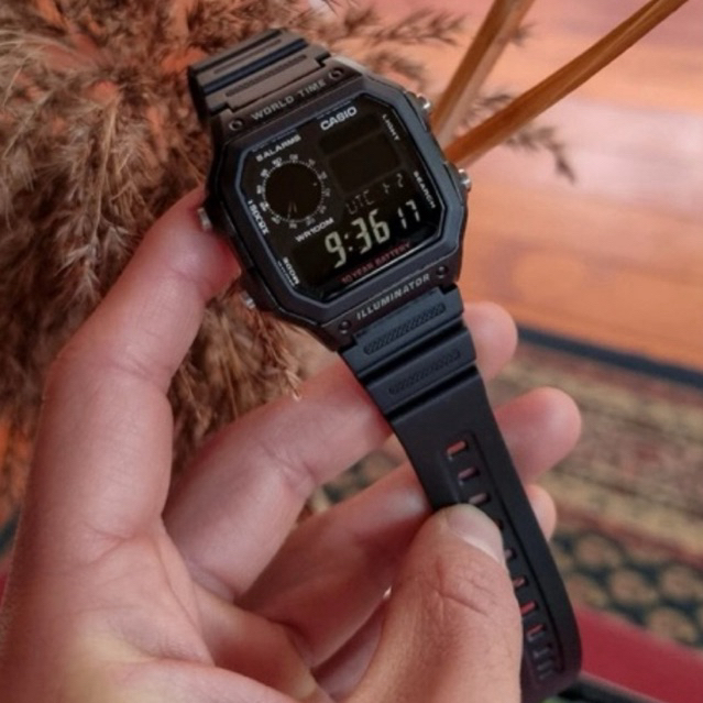 Jual Casio AE-1200 Royale Stealth Black Military style Black ops Custom ...