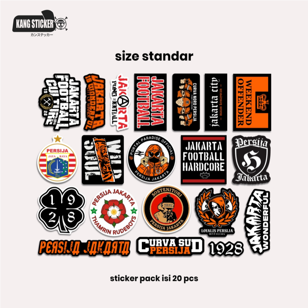 Jual STICKER PACK PERSIJA JAKARTA ISI 20PCS - PREMIUM STICKER ...