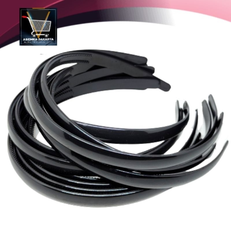 Jual [AJ] Bando rambut 12pcs Bando Polos Warna Produk Marcella Grosir ...