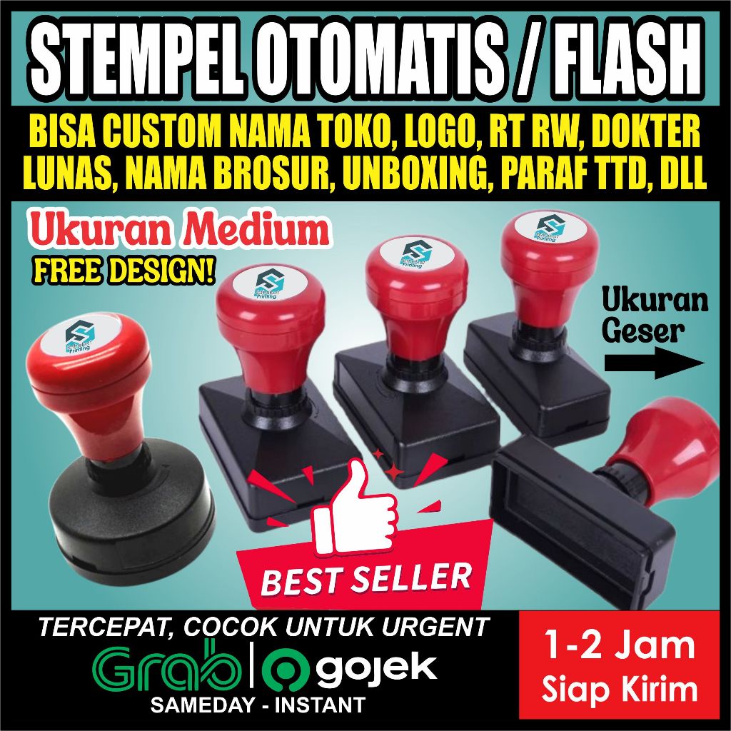 Jual STEMPEL WARNA | STEMPEL JADI TINGGAL CAP UKURAN MEDIUM TANPA ...