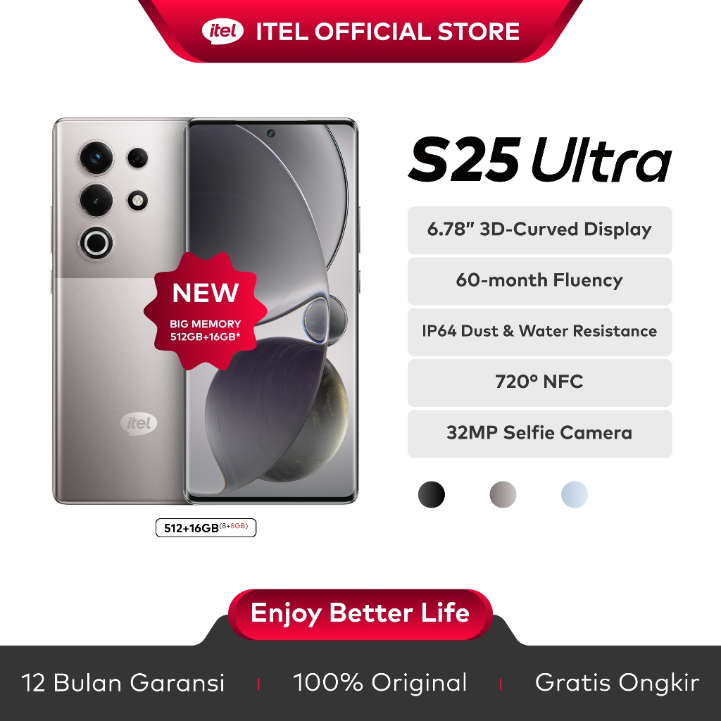 Jual itel S25 Ultra RAM 8+512GB - 6.78