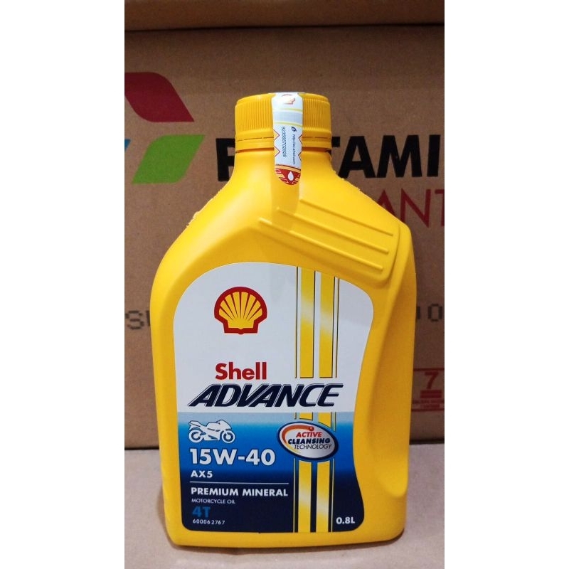 Jual Oli Shell Advance AX5 800ml 4T, SAE:15W-40, Oli Motor | Shopee ...
