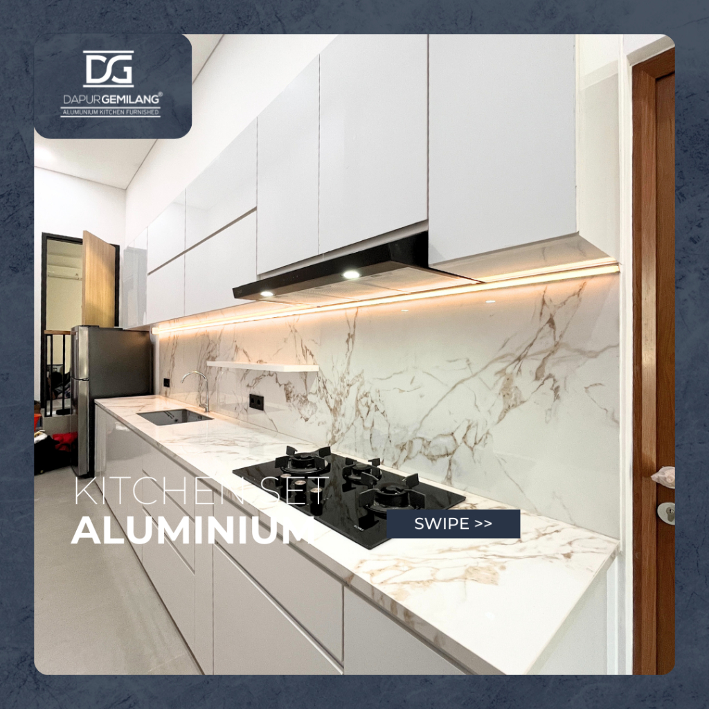 Jual Kitchen Set Aluminium Bahan ACP, Type Premium - White Glossy ...