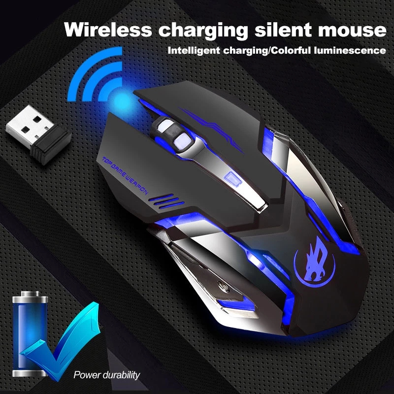 Jual (COD)Mouse Gaming Wireless 2.4Ghz 1600 DPI Three-speed Adjustment ...